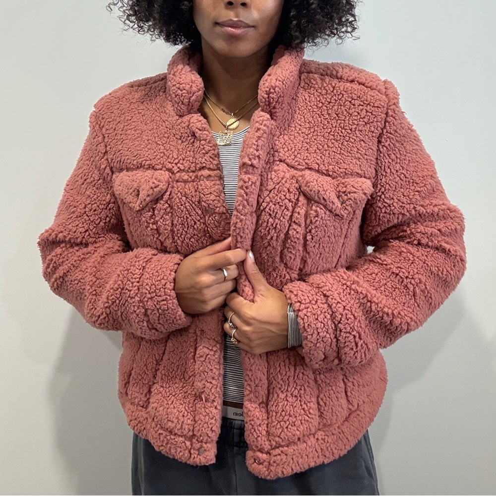 Urban outfitters Pink Sherpa Jacket
